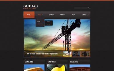 Plantilla para sitio web de empresa de construcción