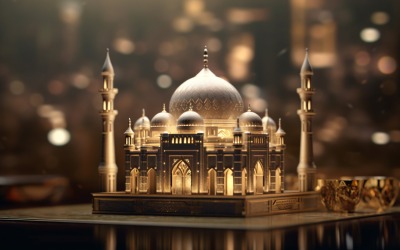 Eid al adha bakgrund framsidan av moskén 07