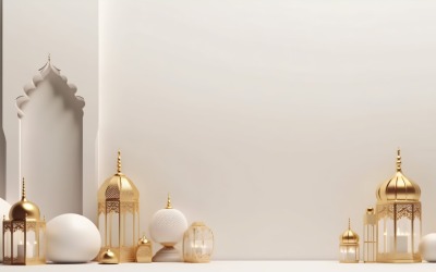 Eid ul adha Islamic background, gold close up lantern 14