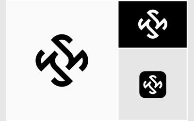 Abstrakcyjne logo obrotu wirowania