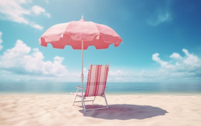 Beach summer Outdoor Beach chair with umbrella 068.