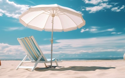Beach summer Outdoor Beach chair with umbrella 084