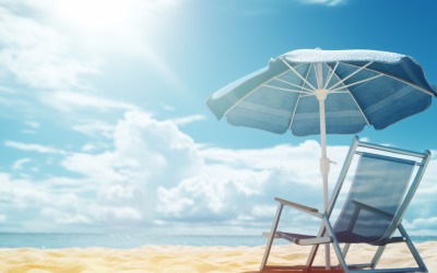Strand Sommer Outdoor Strandstuhl mit Sonnenschirm 088