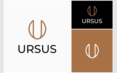 Buchstabe U Luxus minimalistisches Logo