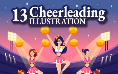 13 Illustrazione della ragazza cheerleader