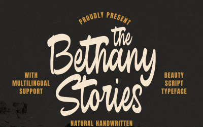 Le scénario manuscrit des histoires de Bethany