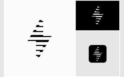 Logo abstrait de puissance d&amp;#39;énergie de foudre