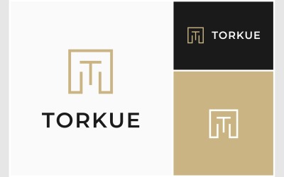 Logo minimalista quadrato della lettera T