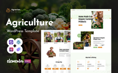 Agrarisch - Landbouw en biologische boerderij WordPress-thema