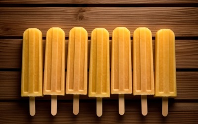 Ananas popsicle på trä bakgrund sommar frukt koncept 275