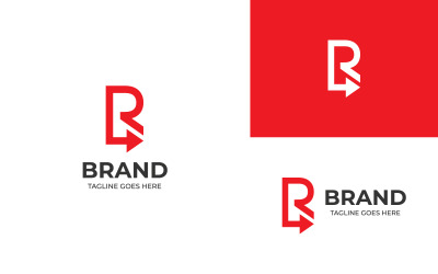 Modèle de conception de logo de flèche R
