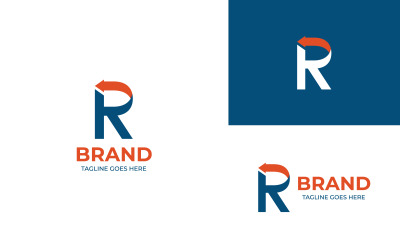 R Arrow Logo šablony Design