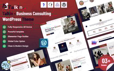 Talkin - Tema de WordPress para consultoría empresarial