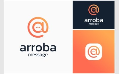 At Sign Arroba Chat Message Logo