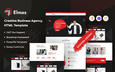 Elmas – Modèle de site Web d’agence d’affaires créatives
