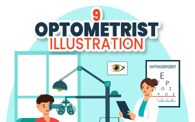 9 Optometrista illusztráció
