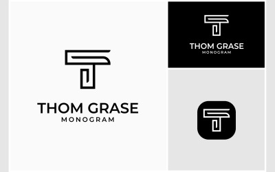 Letra TG GT Iniciales Monograma Logo