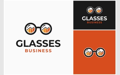 Logo analityki biznesowej w okularach