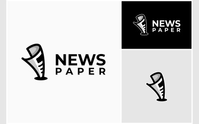 Logo dei media della carta da giornale della carta da giornale
