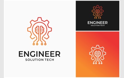 Logo inženýra inovace technologie