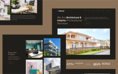 Macal - Šablona vstupní stránky sady Elementor pro architekturu a interiérový design