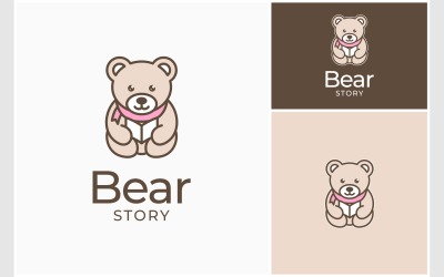 Teddybär Geschichte süße Illustration