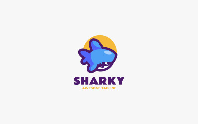 Shark Simple Mascot Logo 6