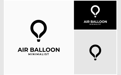 Cestování horkovzdušným balónem jednoduché logo