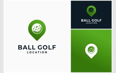 Locatie bal Golf Sport Logo