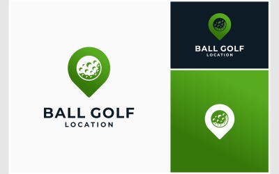 Ubicación Pelota Golf Deporte Logo