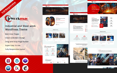 Workmac – Thème WordPress pour les travaux industriels et sidérurgiques