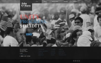 Plantilla para sitio web de candidato político