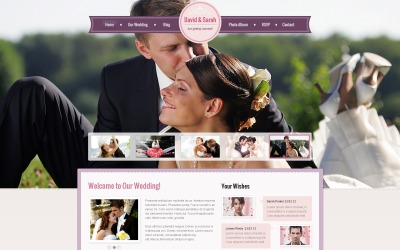 Plantilla Web #41282 para Sitio de Bodas