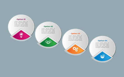Cirkel stil branding infographic element design.