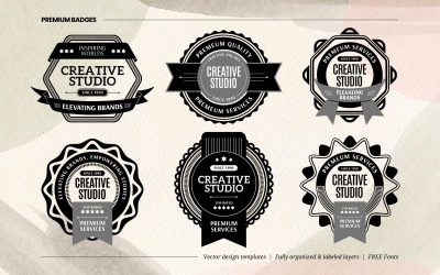 Conceptions de badges ou de logos haut de gamme