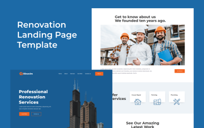 Rinovim – Renovation Elementor Kit nyitóoldal sablon