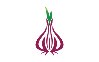Vektorové logo ikony cibule zelenina verze 9