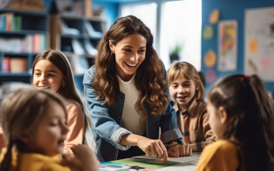 Students with teacher in class room Embrace Learning Journey 288