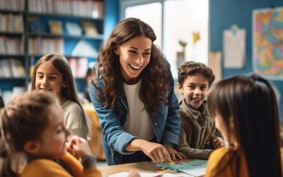 Students with teacher in class room Embrace Learning Journey 289