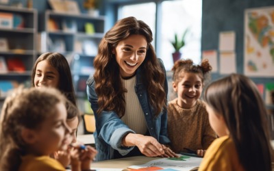 Students with teacher in class room Embrace Learning Journey 292