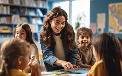 Students with teacher in class room Embrace Learning Journey 294