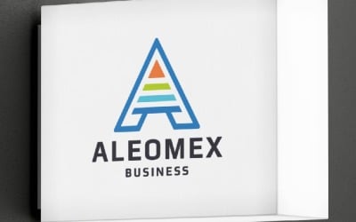 Aleomex Buchstabe A Professionelles Logo