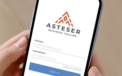 Asteser Letra A Logotipo Profissional