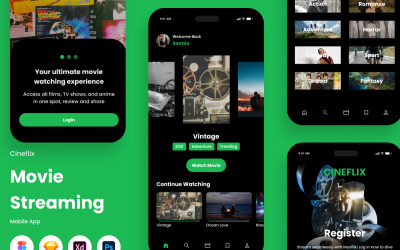 Cineflix - aplicativo móvel de streaming de filmes V2