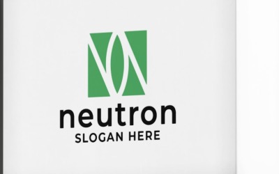 Logotipo profesional de la letra N de neutrones