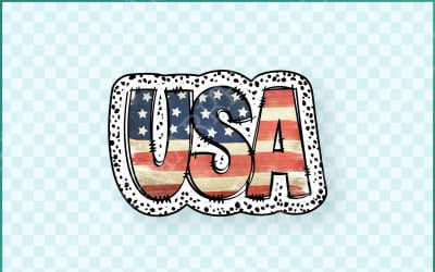 USA 4th of July Png, American Dalmatian Sublimation, Patriotic Independence Day Designs, Retro USA