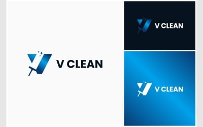 Bokstaven V rengöringsservettlogotyp