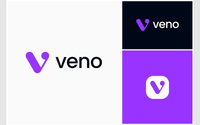 Letra V Logotipo Simple Moderno Inicial