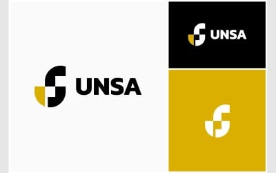 Lettera US SU iniziali logo semplice
