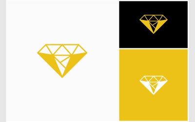 Logotipo de joyería de piedras preciosas de diamantes